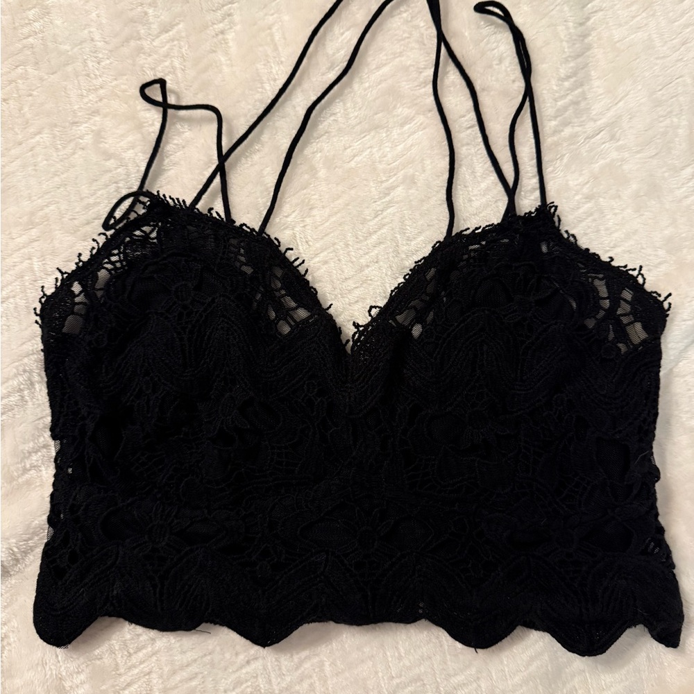 Free people small Black Lace bralette